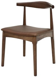 Bowen Dining Chair Brown Frame / Brown Leather